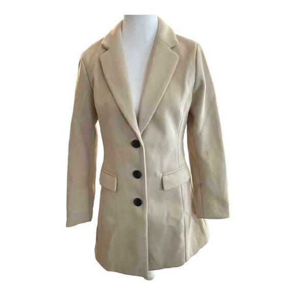 ALLEGRA K CREAM OUTERWEAR WINTER JACKET - Picture 1 of 3
